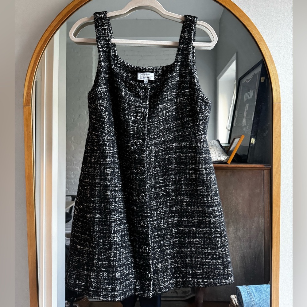 & Other Stories Women's Black and White Tweed A-Line Dress